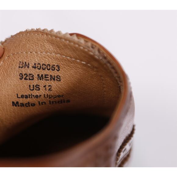 Ben Sherman Brown Wingtip Oxford Leather Dress Shoes Mens 12 main image 3
